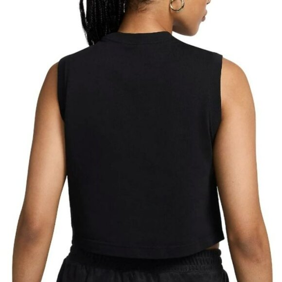 Nike Court Heritage Cropped Tennis Tank Top Black Size Small - Picture 9 of 9